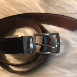 Alfani Men's Size Medium Black/Brown  Finish Textured Faux Leather